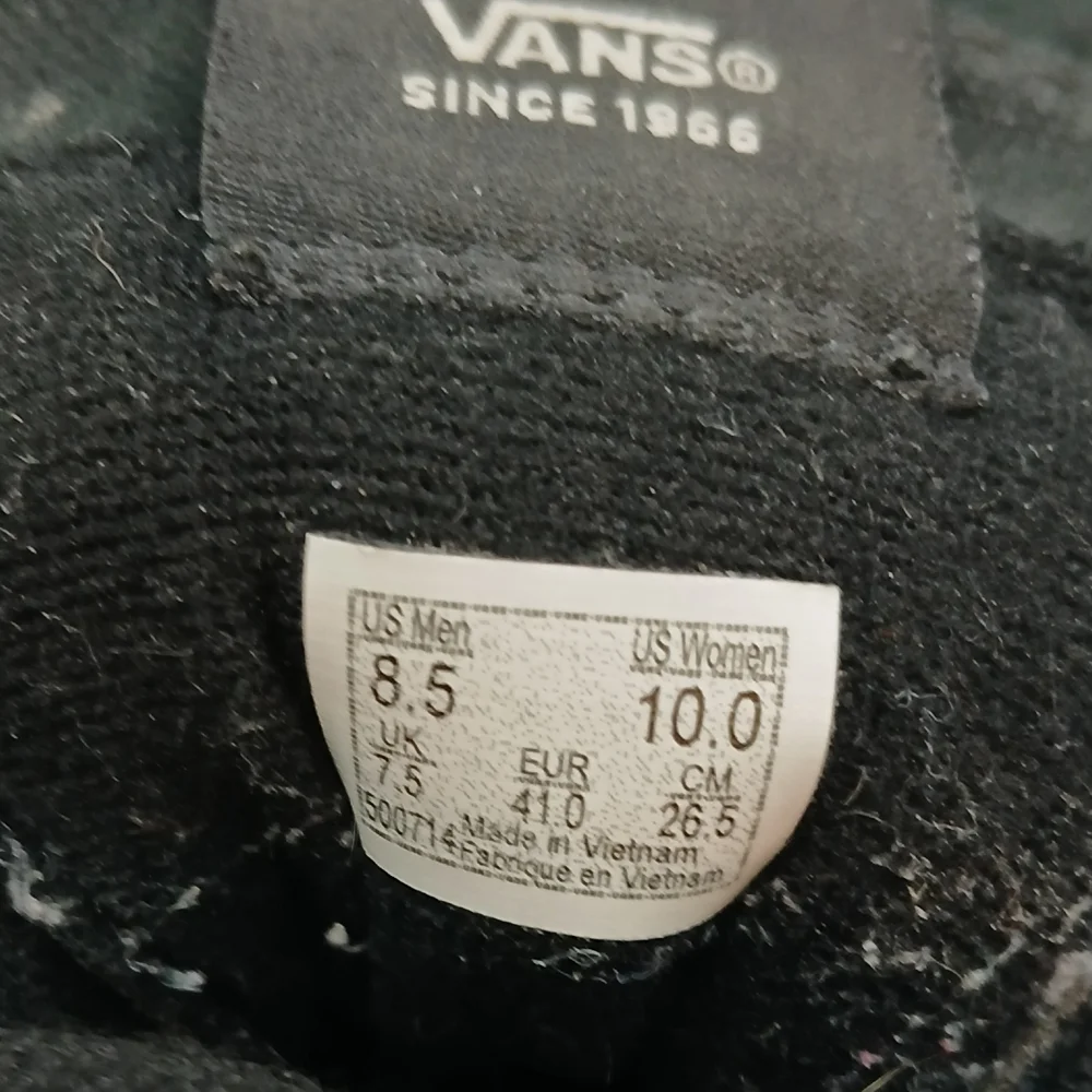 Vans Black Sk8-Hi Raven High-Top Sneakers Men's Size 8.5
